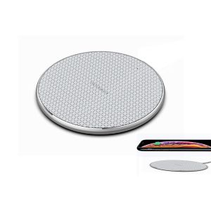 Chargeur rapide sans fil 10 W pour smartphones Apple et Samsung, compatible Qi, design fin, interface micro USB - Neuf