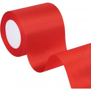 Ruban Rouge Noel,8 Cm X 22 M Ruban Satin Rouge Noel Noeud Rouge Noel Ruban Large Cadeau D&eacute;coration Pour Emballage Cadeau No&euml;l Valentin G&acirc;teau F&ecirc;te Bouquet Mariage - Neuf