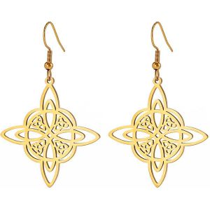 Kal-Collier De N?ud De Sorcière Pour Femmes N?ud Celtique Irlandais Pentagramme Trinité Lune Ankh Croix Triquetra N?ud Trinité Collier Viking Amulette Païen Wiccan Bijoux Cadeau - Neuf