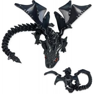 Lbgwp60-Dragon Imprimé En 3d Décoration D'intérieur Dragon En Cristal Noir Foncé Décor De Bureau De Direction Décor De Bureau De Maison Pour Fête D'anniversaire - Neuf