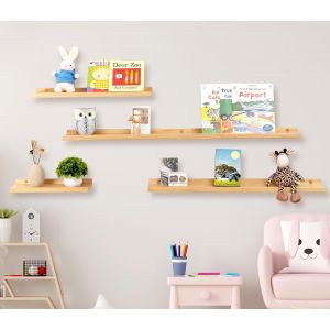 Étagère Murale, 30cm Étagère Flottante En Bois De Chêne Massif, Rustique Etagere Bois Pour Salon, Cuisine, Chambre, Salle De Bain - Neuf