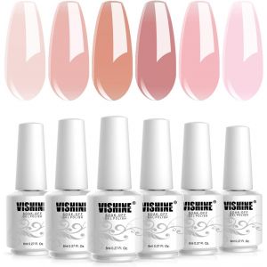 Vernis Gel Sem-Permanent Transparent Couleurs Naturelle Rose Claire Skin Color Transparent Gel&eacute;e De Cristal Soak Off Uv Led Gel 8ml - Neuf