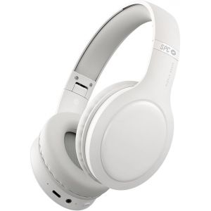 KALANKA-Heron Studio ¿ Casque Bluetooth sans Fil avec autonomie de 30h, Double Connexion simultanée, Microphone intégré, Prise aux-in, et Pliable, Couleur Blanc - Neuf