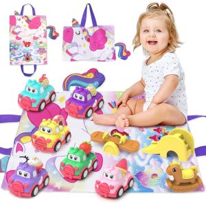 TDRFL-Jouet Fille 1-3 Ans,10 Pièces Voiture Enfant,Jouet Bébé 1-2 Ans,Anniversaire Cadeau Fille 1-3 Ans - Neuf