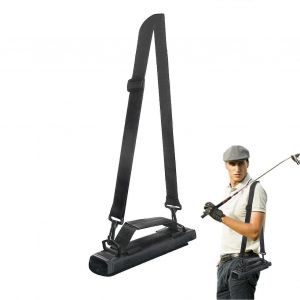 Sac De Golf Avec Sangle Reglable, Compartiment Extensible, Organiseur D'equipement Pour Parcours Et Practice, Noir/Blanc - Neuf