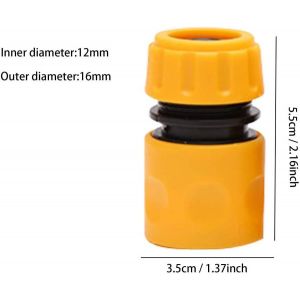 Lot de 6 connecteurs d'extr&eacute;mit&eacute; de tuyau - Raccord rapide pour tuyau d'arrosage de 1,27 cm (livr&eacute; avec 18 rondelles de remplacement) - Neuf