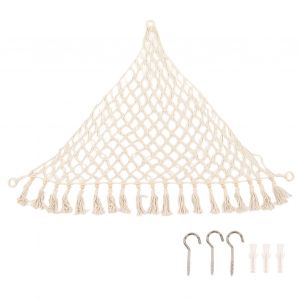 Hamac En Peluche Tricote A La Main, Style Boheme, Corde En Coton, Largement Utilise Pour Le Rangement Des Jouets En Peluche, Type 3 (40,9 X 40,9 X 52,0 Pouces) - Neuf