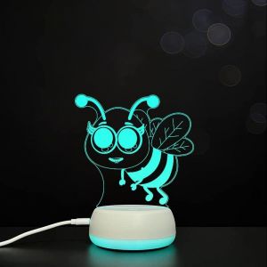 Chaton 3D Veilleuse, 7 Couleurs 3D Illusion De Lumière Câble Usb Ou Alimenté Par Batterie, Kitty Cat Anniversaire Cadeau De Noël Pour Fille Ou Fille - Neuf