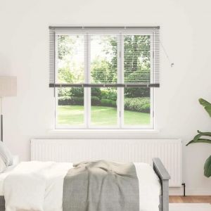 Vidaxl Store De Fenêtre Avec Des Rideaux Autre Argenté 80 X 130 Cm Aluminium - Neuf