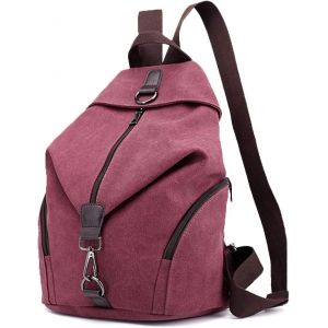 Sac &agrave; dos en toile pour femme, grande capacit&eacute;, sac de voyage, sac d'&eacute;cole vintage - Neuf