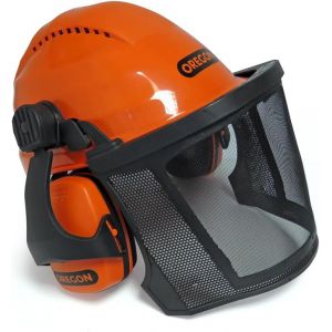 Jexnovashop-Waipoua Casque De S&eacute;curit&eacute; Pour Tron&ccedil;onneuse Avec Cache-Oreilles De Protection Et Visi&egrave;re En Maille, Casque De Protection Confortable R&eacute;sistant Aux Chocs (562413) - Neuf