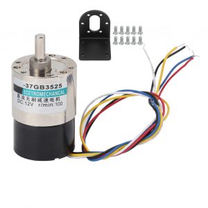 XYONG Moteur sans balais a vitesse reglable CW/CCW DC12 V avec support pour instrument de mesure XD-37GB3525100 tr/min - Neuf