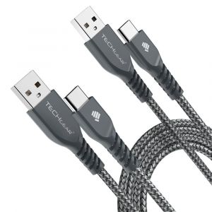 AYU-2 Pack (2M) Câble USB C Tressé Chargeur/Transfert de Données Haute Durabilité Type C Kompatibel mit Galaxy Tab S6 Lite, Tab A7 10.4"", T510, Tab A8 10.5"" Tab S8 Plus/Ultra S7 S6 S5e S4 S3 - Neuf