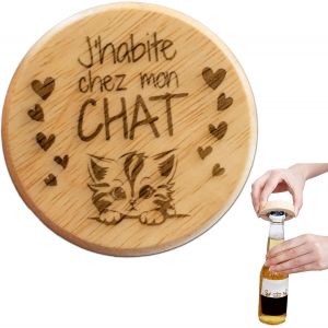 Tianyi-Ernestine - Cadeau Chat Original Décapsuleur Magnétique - Idée Cadeaux Pour Femmes Maman Mamie Amoureux Des Chats - Cadeau Original Humour Chat Pour Femme Fête Des Mères Et Grands-Mères - Neuf