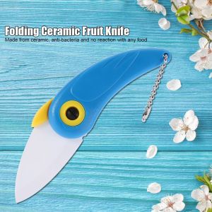 HJLIAN Mini Bird Kitchen Couteau de poche pliant en ceramique pour fruits et legumes (bleu) - Neuf