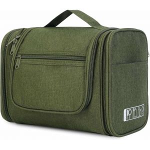 nzqaf-Grande Trousse de Toilette Femme Suspendu Trousse Maquillage Trousse Toilette Homme Voyage Sac de Toilette Organisateur de Sac pour Cosmétiques Toilettes(Vert Foncé) - Neuf