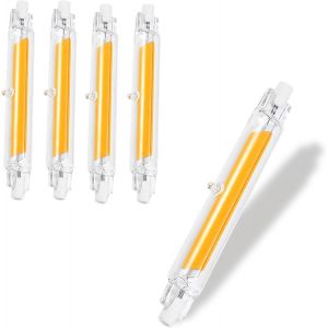 Sjzg-Ampoules R7s Led 78mm,Dimmable,10w &Eacute;quivalent &Agrave; Ampoule Halog&egrave;ne 78mm 100w, Sans Scintillement,Blanc Chaud 3000k 1000lm,Ac 220-240v,&Eacute;clairage &Agrave; Faisceau 360&deg;, Lot De 4 - Neuf