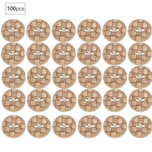 14-15mm 100pcs/Sac 4-Trous Rond Boutons Coudre Outils Accessoires Artisanat &Agrave; La Main Diy En Bois Button248 - Neuf