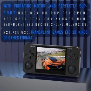 Console De Jeu Rg351mp Avec &Eacute;cran Hd De 3,5 Pouces Portable Mini Console De Jeu Classique Portable Pour Enfants Noir,16g 32g - Neuf