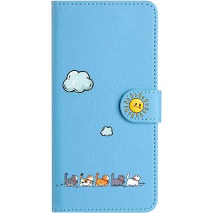 CAUC-Protection pour Samsung A15 4G/A15 5G(6.5") Coque Telephone Portable Protection Aimant&eacute;e Portefeuille Coque Protection pour Samsung Galaxy A15 4G/A15 5G(6.5") Porte Carte Rabat Chat Bleu - Neuf