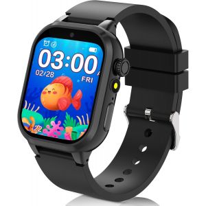 Montre Connect&eacute;e Enfant, Montre Intelligente Enfant Filles Gar&ccedil;ons Avec 32 Jeux, Mp3 Lecteur De Musique, Cam&eacute;ra, 13 R&eacute;veil, Podom&egrave;tre, Ip68 &Eacute;tanche Montreenfants Jouets Cadeaux D'A[MON8301566] - Neuf