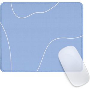 DDA-Tapis de Souris,Carr?? Bleu Ligne Forme De Coeur Mouse Pad Mousepad de personnalit?? avec Base en Caoutchouc Imperm??able et Antid??rapante Mousepad pour Bureau,Travail,Ordinateur,Maison - Neuf