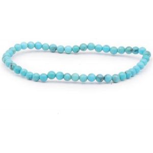 Kalsw-Mini Bracelet En Turquoise,Pierre De L'été,Bracelet Turquoise Naturel Pour Femme,4 Mm Turquoise 19 Cm - Neuf