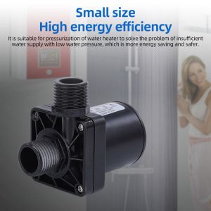 Pompe sans balais DC ¿C 12 V 700 L/H 20 W Micro pompe sans balais 5 m/16,4 pieds Pompe de surpression haute température pour aquarium, fontaine, piscine, étang, toilettes d'aquarium - Neuf