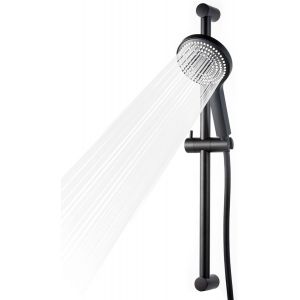 Barre de Douche 60 cm, Colonne de Douche avec Pommeau de Douche, Kit Douche avec Douchette &agrave; Main avec 6 Types de Jets et Flexible de 1.6 m,Noir - Neuf