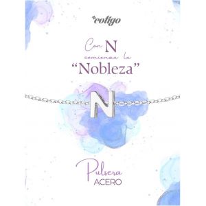 Eryi-- Bracelet Lettre Initiale A - Z En Acier Inoxydable Avec Fil Ciré, Bracelet Femme Ou Homme, Bracelet Coeur Avec Lettre Gravée, Cadeau Pour Mère, Fille, Amie, Petite Amie - Neuf