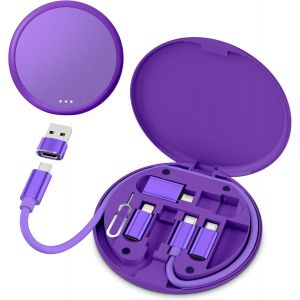 TRAHOO-Kit Adaptateur Chargeur USB Multiples,Convertisseur USB vers USBC,c&acirc;ble Charge 100W 0.3M,Type C vers USB3.0 OTG iOS Micro Multi Portable pour iPhone 17 16 16e 15 Pro Max,Galaxy S25 S24 S23 - Neuf