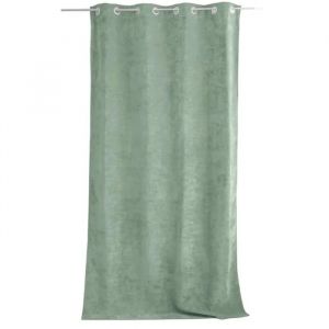 1 Rideau Thermique 140 X 260 Cm Velvet Vert Clair - Neuf