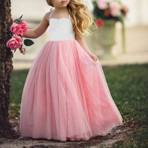 Robe De Demoiselle D'honneur Mignonne Pour Filles, Longue Robe De Concours De Mariage, Robe De Soiree - Neuf