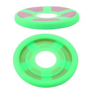 Hjlian Disque Volant D'entrainement Pour Chien, Resistant Aux Dents, Jouet Interactif Avec Les Os, Patte Verte - Neuf