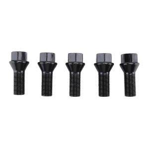 5Pcs M14 x 1.25 Noir Roue De Blocage Lug Pour X3 X5 E70 E71 F20 F25 - Neuf