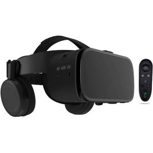 Vr Casque Vr Bluetooth Pour Iphone/Samsung... Lunettes De Réalité Virtuelle 3D Avec Télécommande Sans Fil, Lunettes Vr Pour Films Et Jeux Compatibles Pour Téléphones Android/Ios (Noir)[Z159] - Neuf