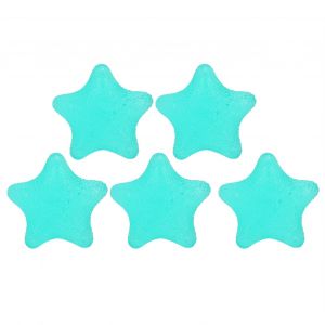Lot De 5 Balles Elastiques En Forme D'etoile Pour La Musculation Des Doigts Et Des Poignets, Vertes, 35 Degres - Neuf