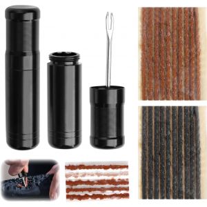 Letnerny-26 Pièces Kit Réparation Tubeless Vtt, Kit Reparation Velo Tubeless, Outil D'insertion Et Alésoir Avec 25 Bandes De Réparation Pratique Pour Crevaisons, Compatible Avec Vtt Et Vélos De Route - Neuf