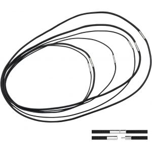 Trahoo-Lot De 6 Colliers En Cuir Noir Pour Colliers De 1,5/3 Mm Avec Fermoir Pour Homme Et Femme Collier En Cuir Noir Durable Et Élégant - Neuf