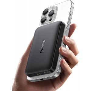 Magsafe Powerbank 10 000 Mah,Certifi&eacute; Qi2,Recharge Sans Fil Ultra-Rapide 15 W,Recharge Par C&acirc;ble Pd 22,5 W,Batterie Externe Portable Pour Iphone 16/15/14/13/12,Noir &Eacute;toil&eacute; - Neuf