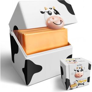 Checarzhn--No1-Cheesy Pod - Boîte Pour Fromage En Tranches Pour Le Réfrigérateur - Conservation Hermétique En Plastique Sans Bpa Pour Les Tranches De Fromage - Empilable, Lavable Au Lave-Vaisselle Et - Neuf