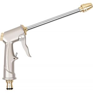 JGD-Pistolet d'arrosage M&eacute;tal, Pistolet Arrosoir M&eacute;tal Haute Pression avec 4 Modes d'Arrosage, Pistolet Arrosage Jardin Anti-fuite pour travaux de jardin, lavage de voiture, travaux de nettoyage - Neuf