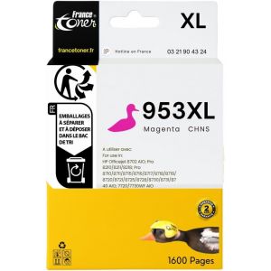 953XL - Cartouche d'encre Compatible avec HP 953XL - Magenta Taille XL - pour HP OFFICEJET Pro 7720-7720 All in One - 7730-7730 All in One - 7740-7740 All in One - 8210-8218 - Neuf