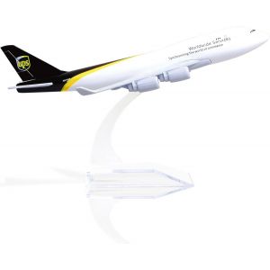 DDA-1/400 747 Modèle d'avion en métal moulé sous Pression ups - Modèle d'avion B747 avec Support (6 Pouces de Long) Modèle d'avion Boeing 747 en Alliage Cadeau - Neuf
