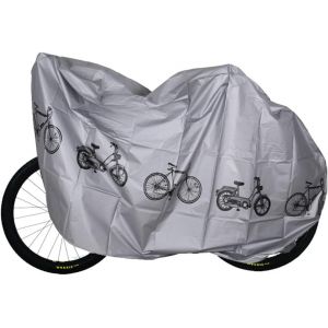 Velo Extérieur Protection Housse, 110 X 210 Cm Velo Exterieur Housse, Velo Exterieur Bache, Pour Vélo Vtt, Moto, Voiture Électrique - Gris - Neuf