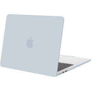 Compatible Avec Macbook Air 13 Pouces Coque M4 M3 M2 2025-2022 Touch Id Liquid Retina De 13,6 Pouces, Coque Protection Rigide Pour Mac Air M4 M3 M2 13 A3240 A3113 A2681,Bébé Bleu - Neuf