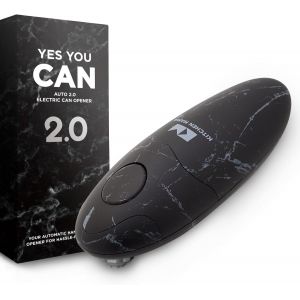 Kalanka-Auto 2.0 Ouvre-Bo&icirc;te &Eacute;lectrique : La Lame Raffin&eacute;e Ouvre Presque Toutes Les Bo&icirc;tes De Conserve - Automatique, Mains Libres, Bord Lisse, Sans Danger Pour Les Aliments (Marbre Noir) - Neuf