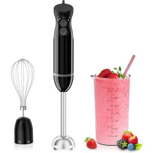 Mixeur Plongeant, 3 En 1 Mixeur Plongeur Electrique 1000W Avec Lame En Acier Inoxydable, Fouet &Agrave; ?ufs, Gobelet De 700 Ml Pour Pr&eacute;parer Des Aliments Pour B&eacute;b&eacute;s, Des Soupes, Hb3202 - Neuf