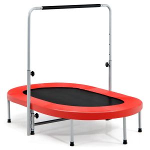 Trampoline Pliable Pour 2 Enfants 154 X 89 X 92-132 Cm S&eacute;curit&eacute; Renforc&eacute;e Ambiance Conviviale En Acier Pvc Rouge Helloshop26 20_0014515 - Neuf
