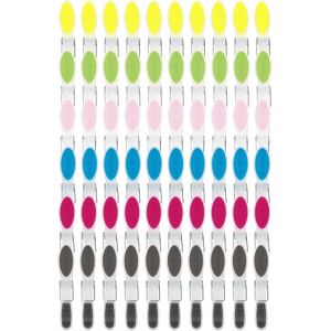 KALANKA-60 PCS Pinces &agrave; Linge,Plusieurs Couleurs,Antid&eacute;rapant,Durable,Pinces &agrave; Linge en Plastique,ne Laisse Aucune Trace,pour Corde &agrave; Linge ou &eacute;tendoir, Serviette, v&ecirc;tements, Chaussettes - Neuf